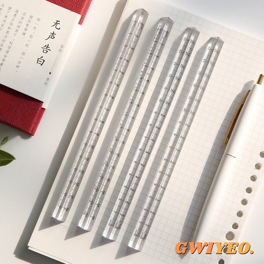 

Penggaris Segitiga Transparan Aesthetic Stationery Sekolah Kantor