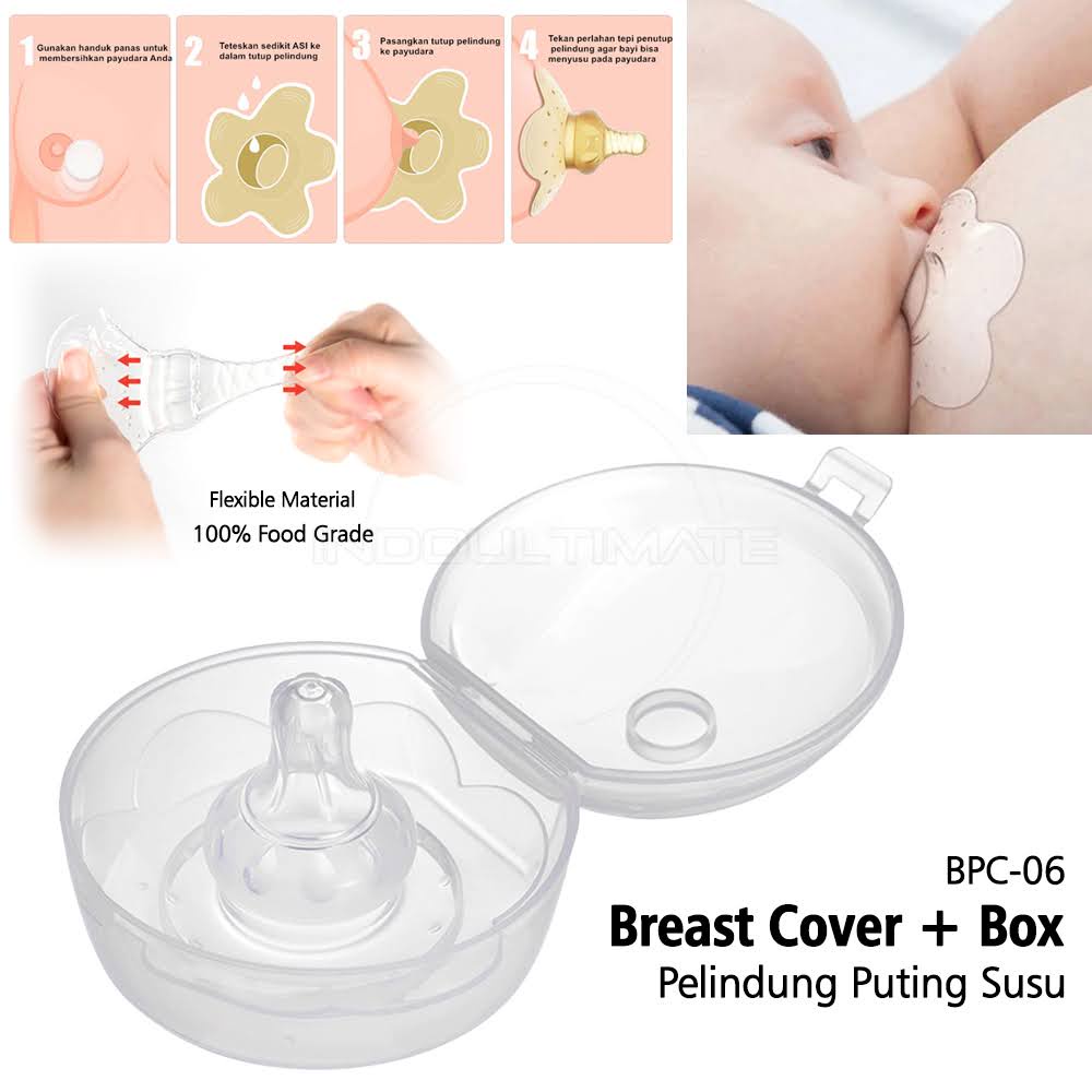 1Pcs Breast Cover + Box BPC-06 Pelindung Puting saat menyusui Bahan Silikon Untuk Menyusui Nipple shiled Silicone Breast Shield