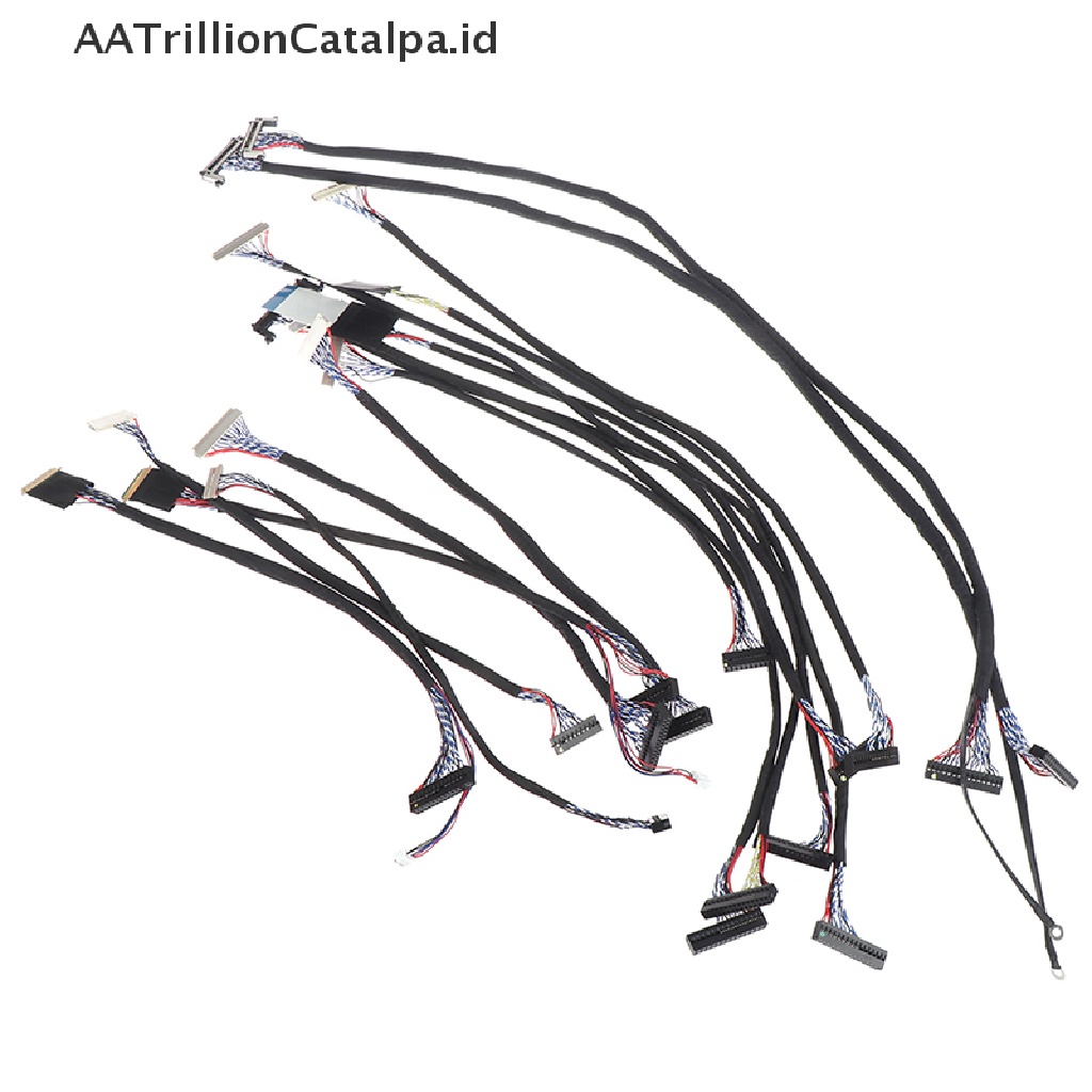 Aatrillioncatalpa 15pcs Kabel LVDS 10-65inch 20-50pin 6bit 8bit