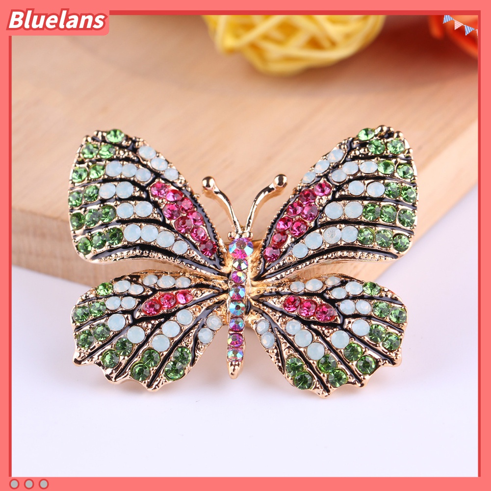 Bros Bentuk Kupu-Kupu Aksen Berlian Imitasi Warna-Warni Untuk Pernikahan