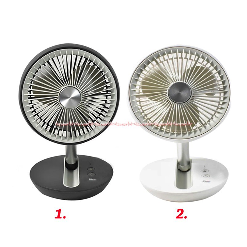 Kris rechargeable fan table Black Kipas Angin meja bisa berputar USB Black White Bisa Di Lipat