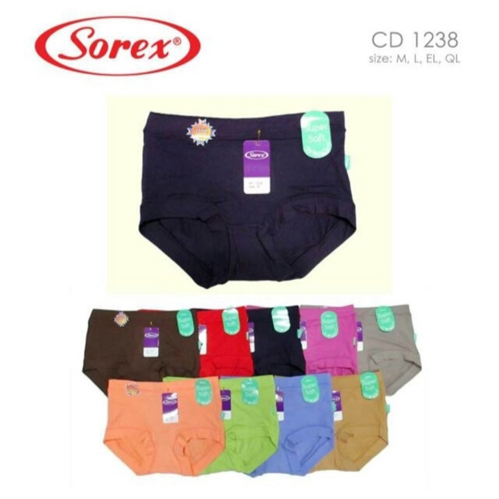 3PCS CELANA SOREX -  Celana Dalam Wanita Sorex Super Soft art 1238 Original