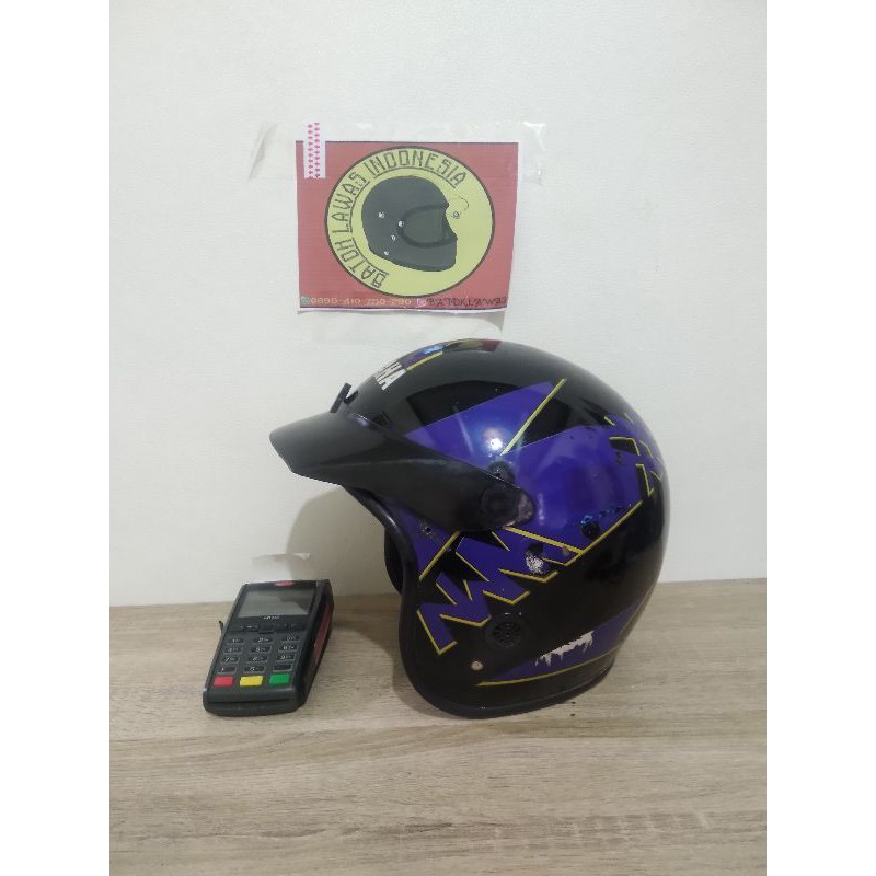 helm rxking hitam biru