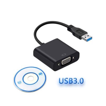 Usb 3.0 male to vga female converter adapter NB 1080p full hd for laptop - konverter Usb3.0 to d-sub vga 15 pin