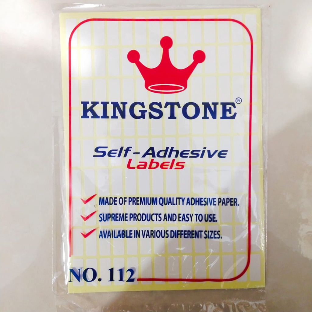 

Label Harga KINGSTONE NO. 112 Sticker Self Adhesive Labels