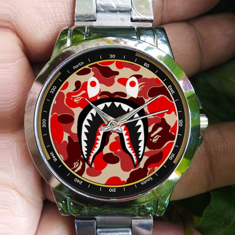 Jam Tangan Custom Stainless Bape Shark Art 2