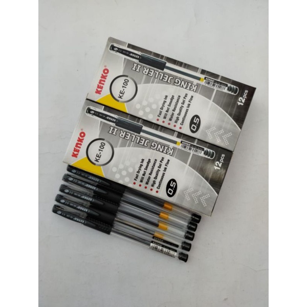 

Pulpen Gel Ballpoint Kenko KE-100 Hitam