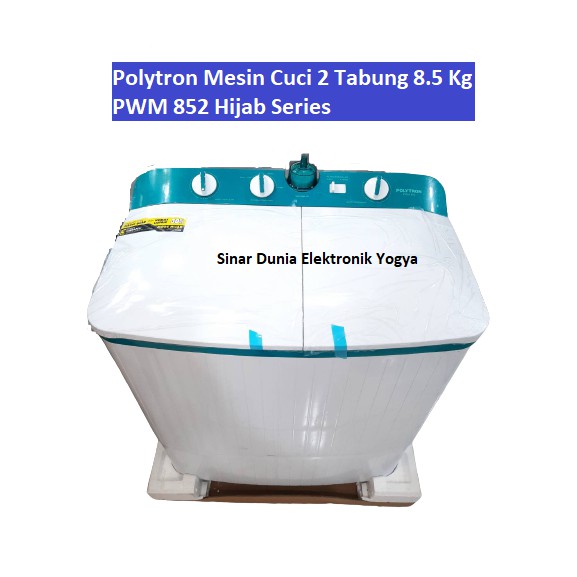 Polytron Mesin Cuci 2 Tabung 8.5 Kg Hijab Series PWM 852 PWM-852