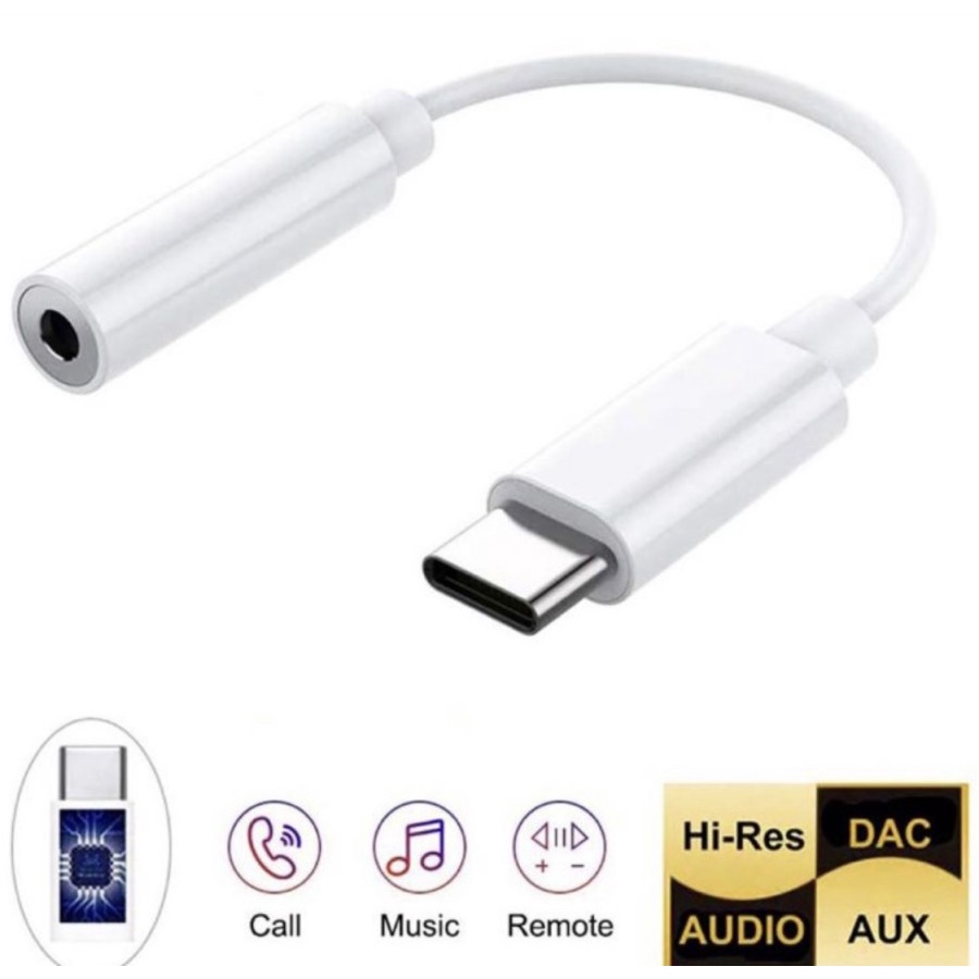 JACK AUDIO KONEKTOR TYPE C HEADSET EARPHONE HEADPHONE AUDIO ADAPTOR SAMBUNGAN AUX JACK TO TYPE C