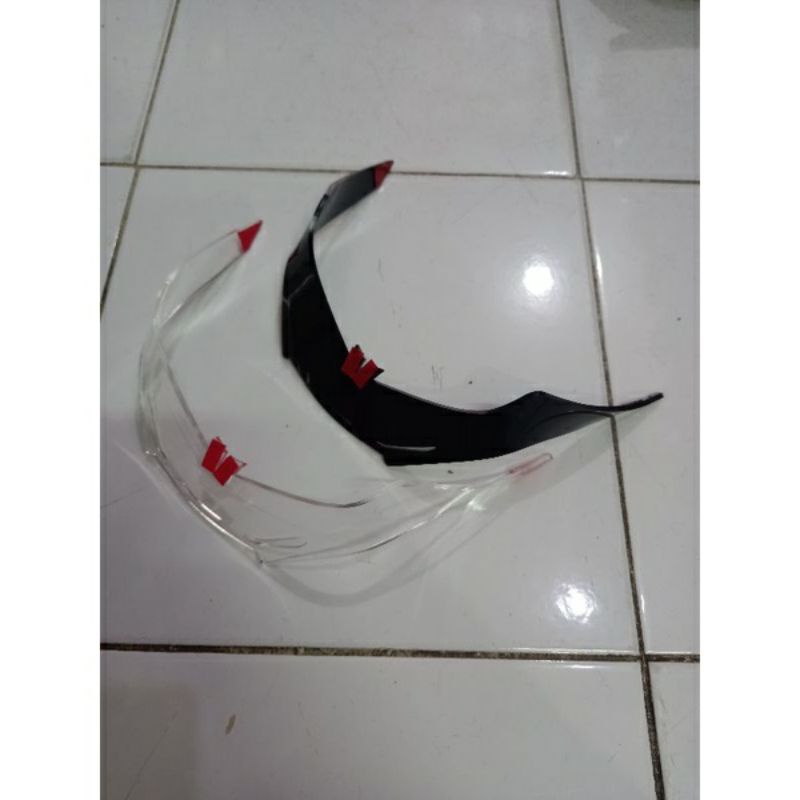 SPOILER HELM KYT R10 Warna hitam-bening Original termurah