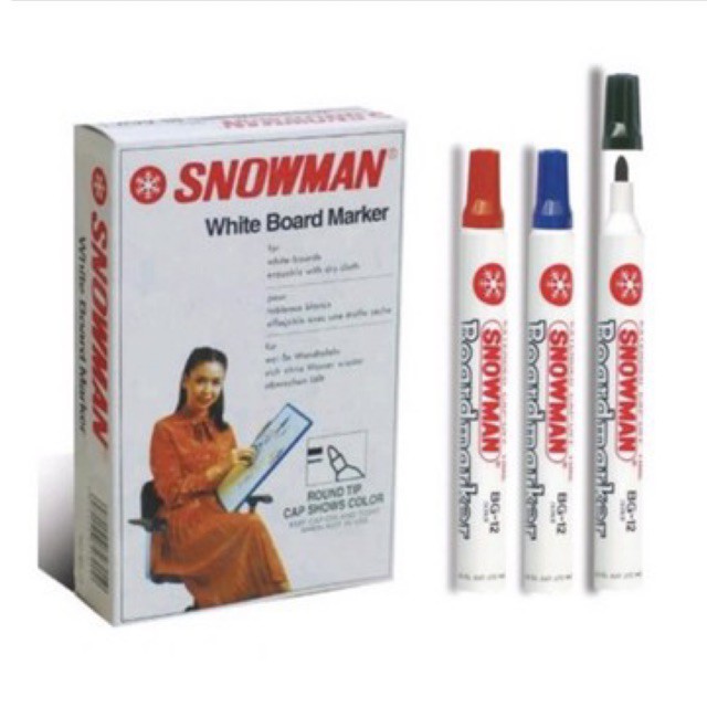 

ATK9 ( 12 pcs ) Spidol White Board BG12 BG-12 Snowman