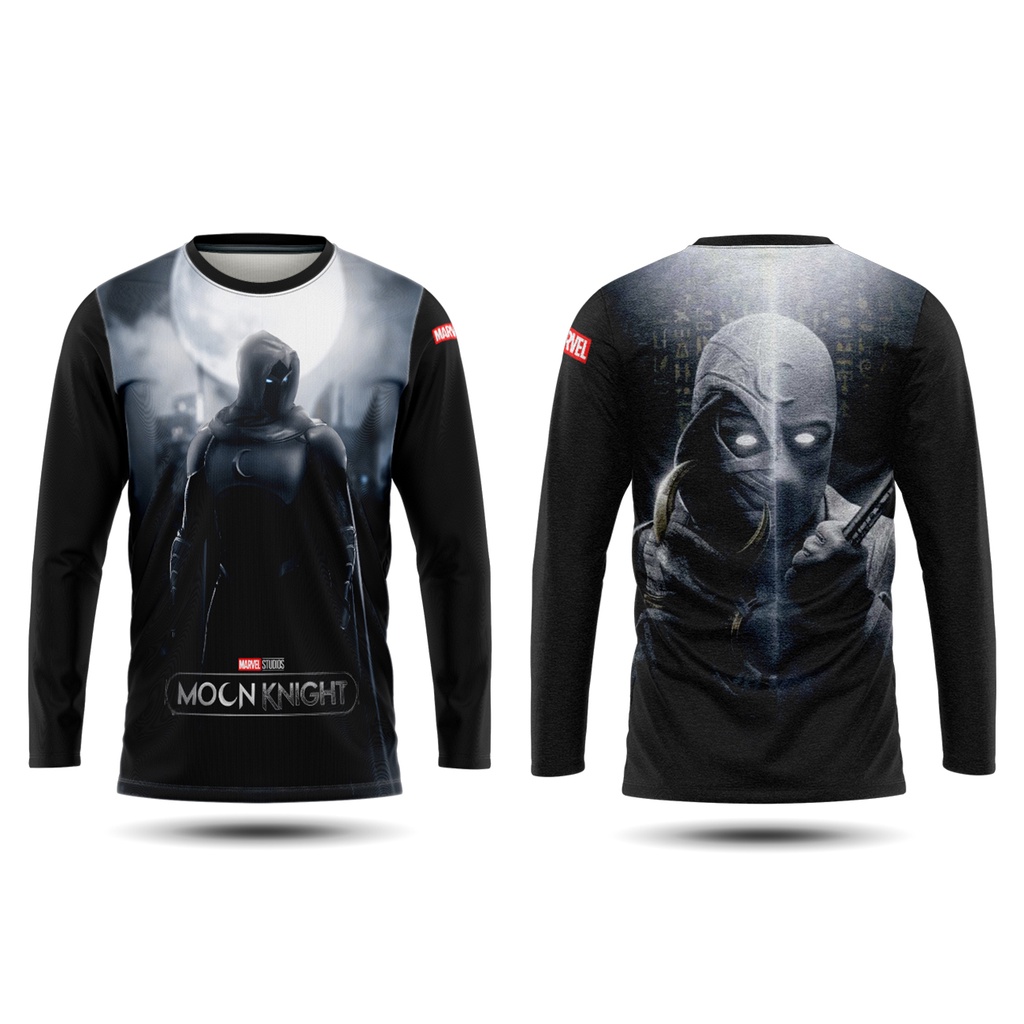 [Riashop] Kaos Moon Knight Lengan Panjang | Kaos Marvel Moon Knight