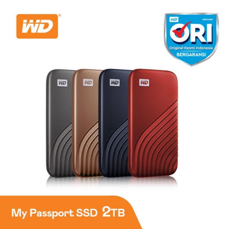 WD My Passport SSD Eksternal 2TB External Portabel SSD USB C RESMI