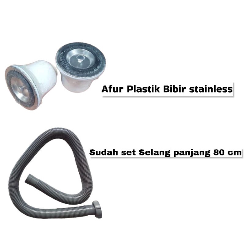 Bak Cuci Piring / Wastafel Cuci Piring Stainless 96x43 Cm Free Selang + Afur + Kran Stainless