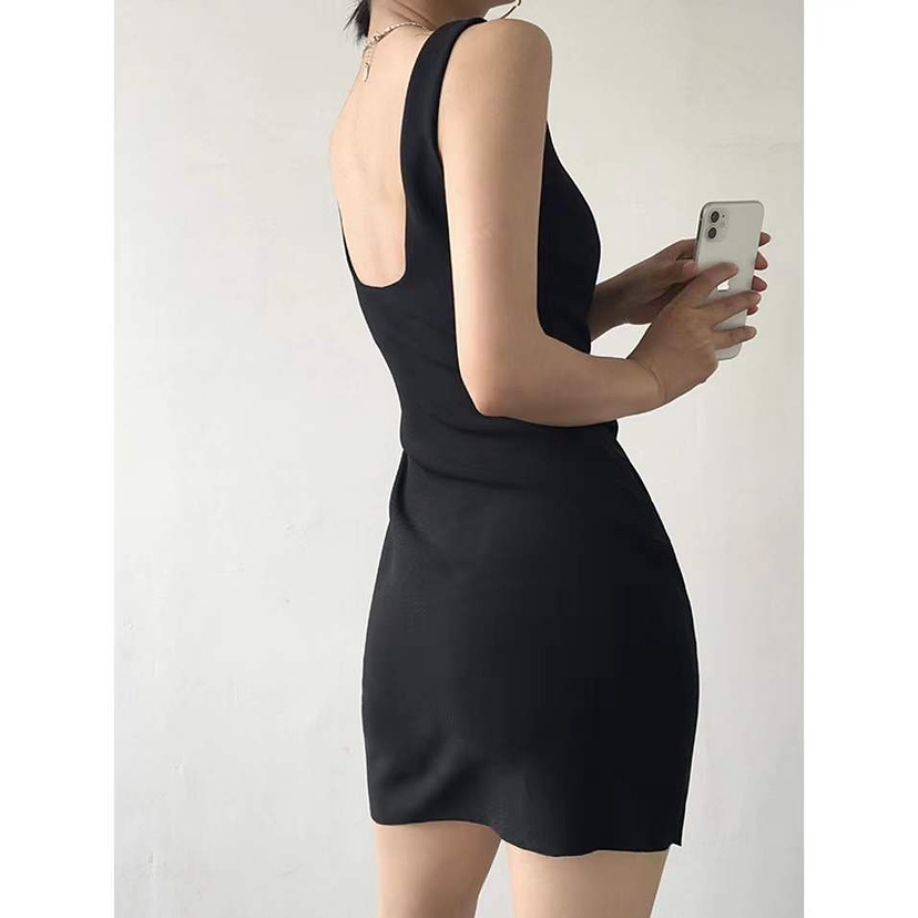 【LIVIAHOME】Livia Style Sleeveless Vest Dress Ladies Casual Sport Mini Bodycon Dress 2421(S/M/L)