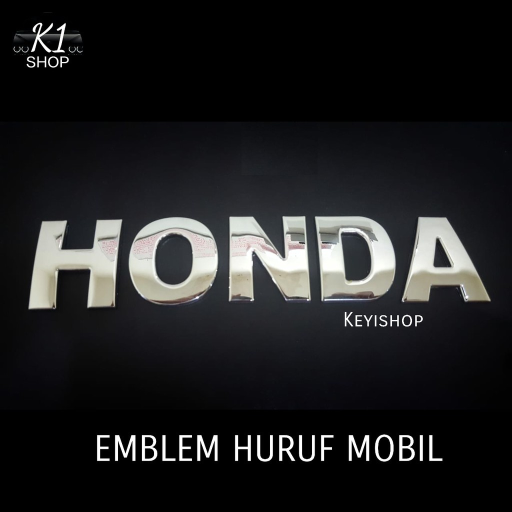 Emblem Mobil Huruf Original Logam Metal Asli Size Besar High Quality