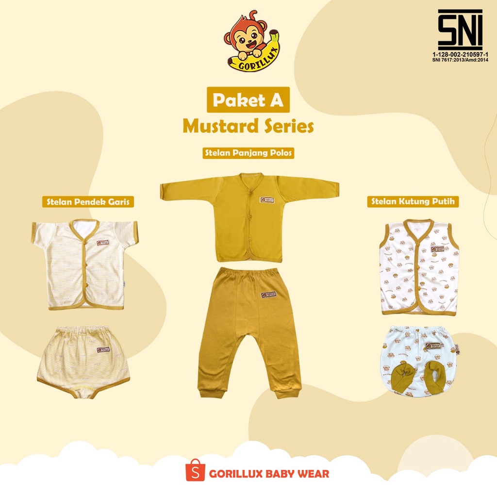 Gorillux Paket Baju Bayi Newborn SNI - Paket Baju Bayi Baru Lahir Gorilux