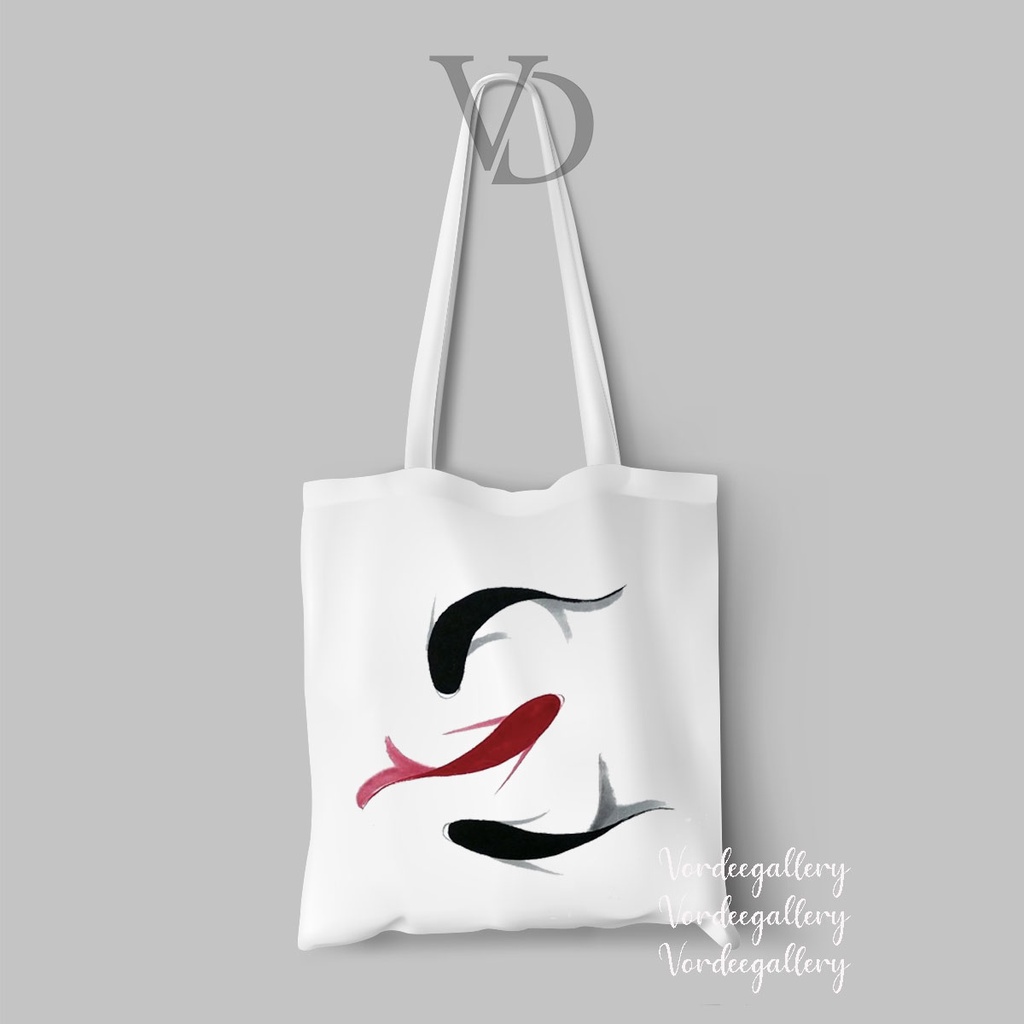 tote bag abstract art jepang / tas japan series / tas belanja aesthetic