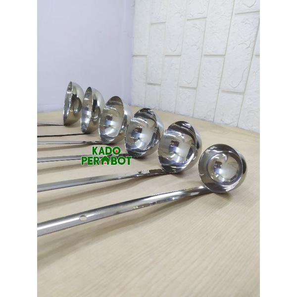 irus stainless jumbo - centong kuah bakso - sendok kuah besar