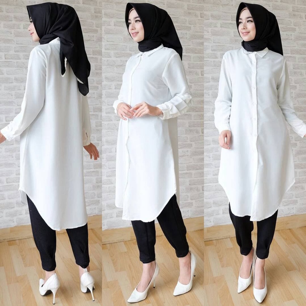 KIYOREN KEMEJA TUNIC KANTORAN BLOUSE KERJA