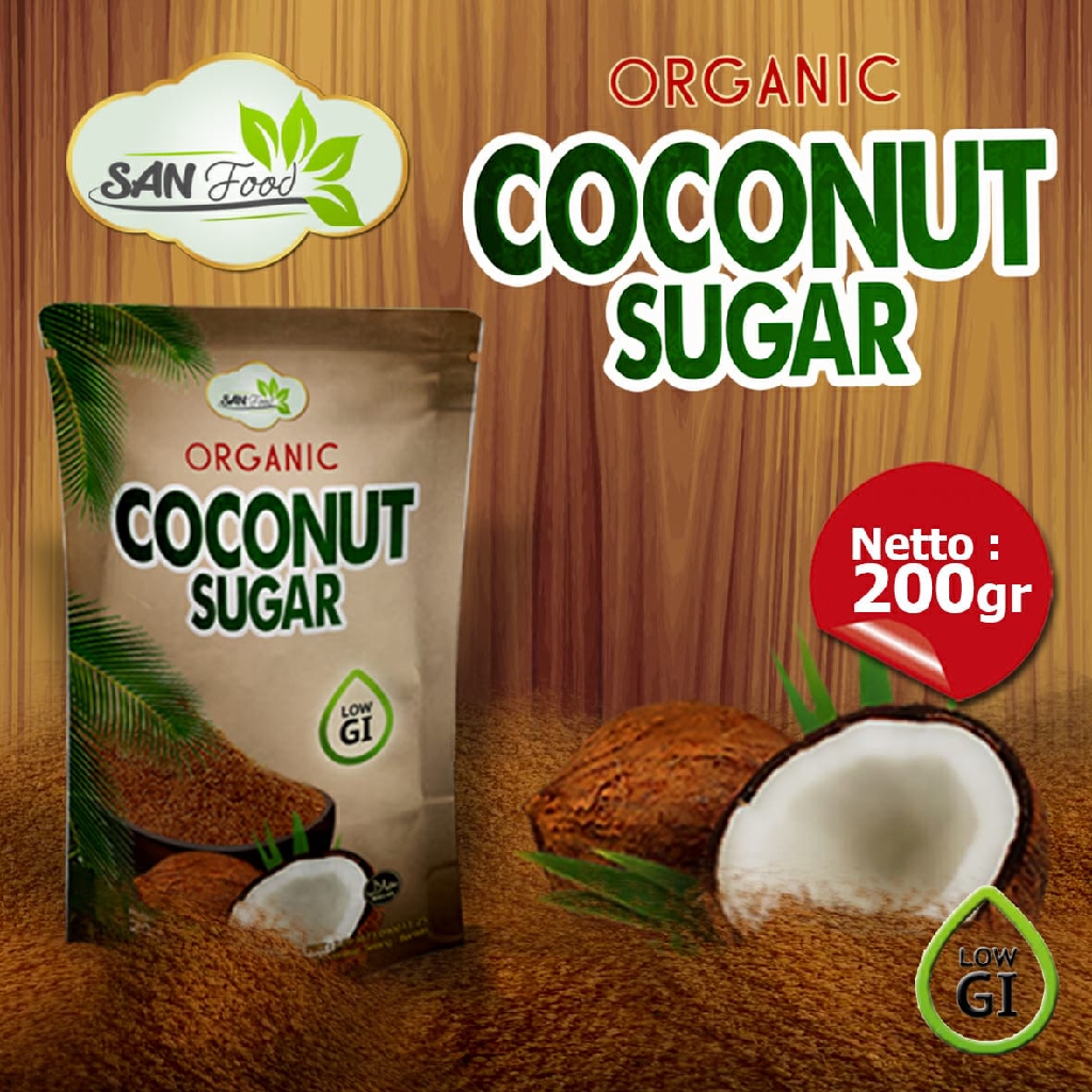 

Sanfood Organic Coconut Sugar 200gr Gula Kelapa Organik