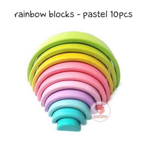 

Zoetoys Rainbow Blocks Pastel 10pcs | mainan edukasi | mainan anak