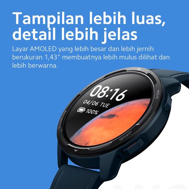 Xiaomi Mi Smart Watch S1 Active Garansi Resmi Xiaomi Indonesia