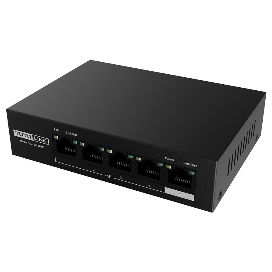 TotoLink 5-Port 10/100M PoE Switch - SW504P