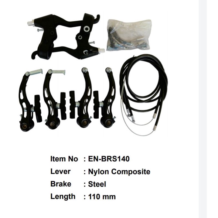 rem set rem sepeda mtb v brake komplit eterna en140 besi/ taya