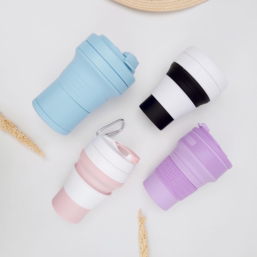 Gelas Lipat Tumbler Cup Silicone Multifungsi 350ML 355ML 550ML Untuk Travel