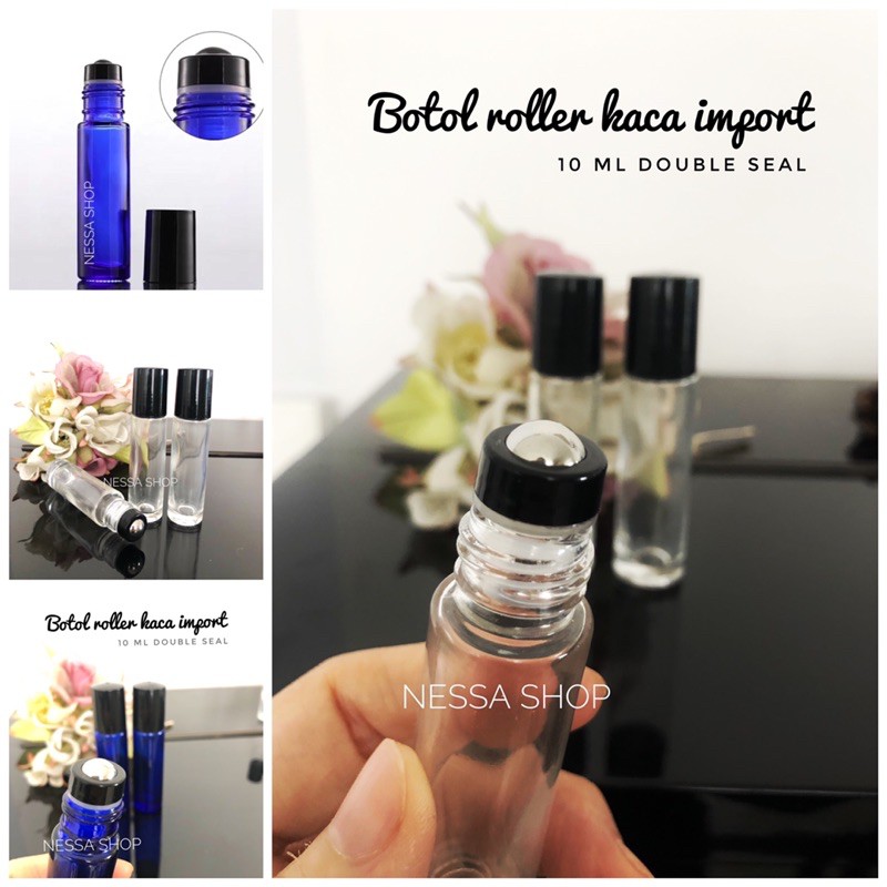 BOTOL ROLLER KACA 10 ML ANTI BOCOR