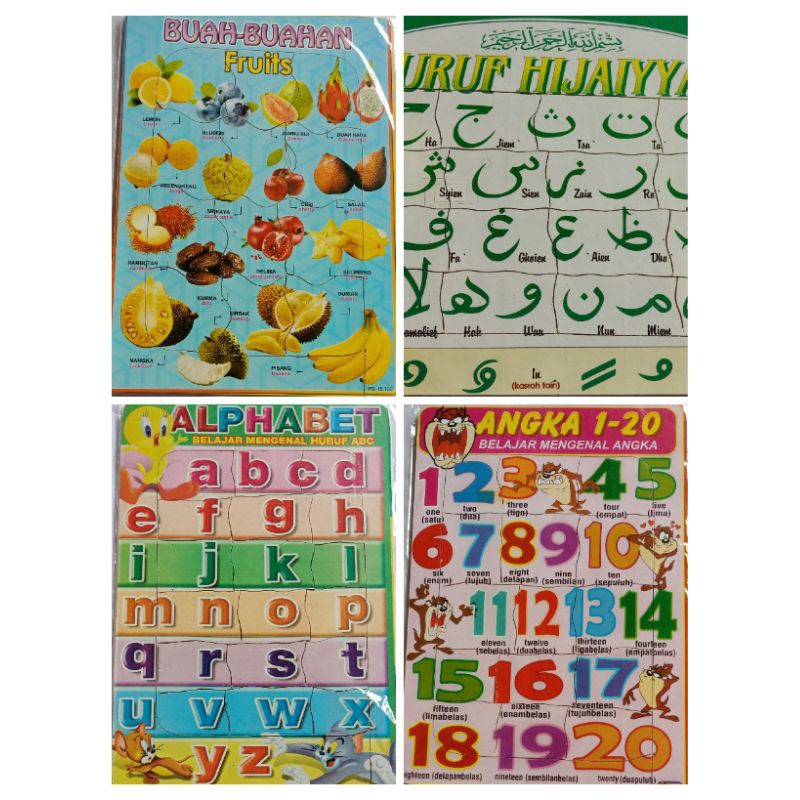 TERMURAH PUZZLE EDUKASI ANAK PAUD / TK BESAR PUZZEL PUZEL PUZZEL