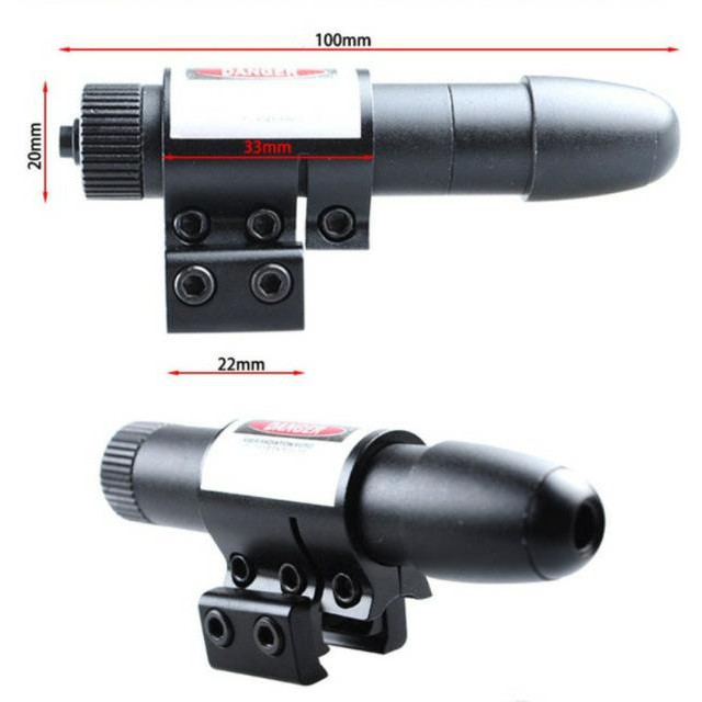 SPIKE Tactical Red Laser Sight - Red Laser Scope With Rat Tail - Red Laser - Laser Scope Spike