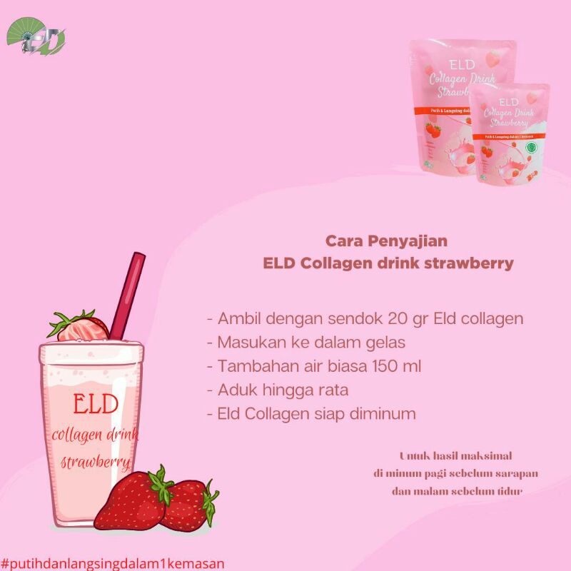 ELD Collagen Drink Original Kemasan 125 Gram Minuman Pemutih dan Pelangsing Badan dalam 1 Kemasan