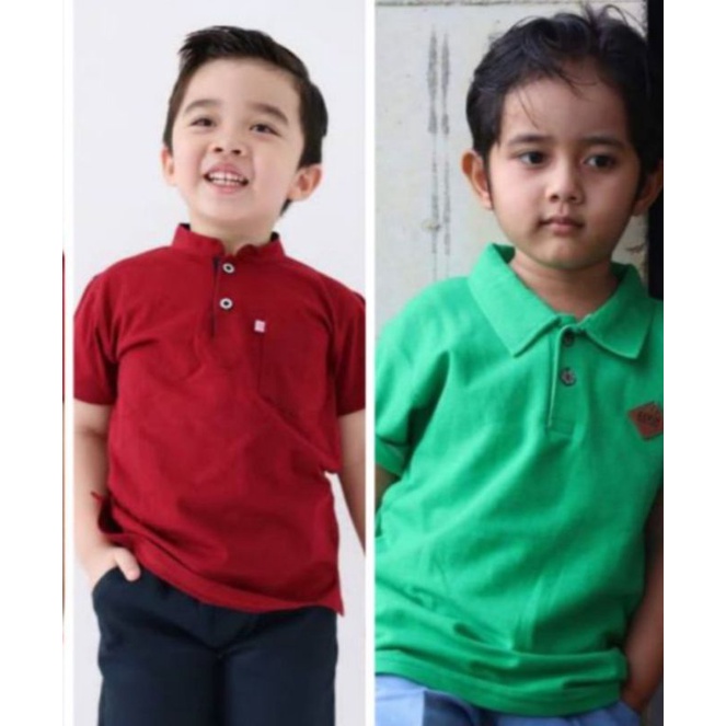 Kaos Anak 1-5 Tahun kerah Kancing Model Kaos Polo