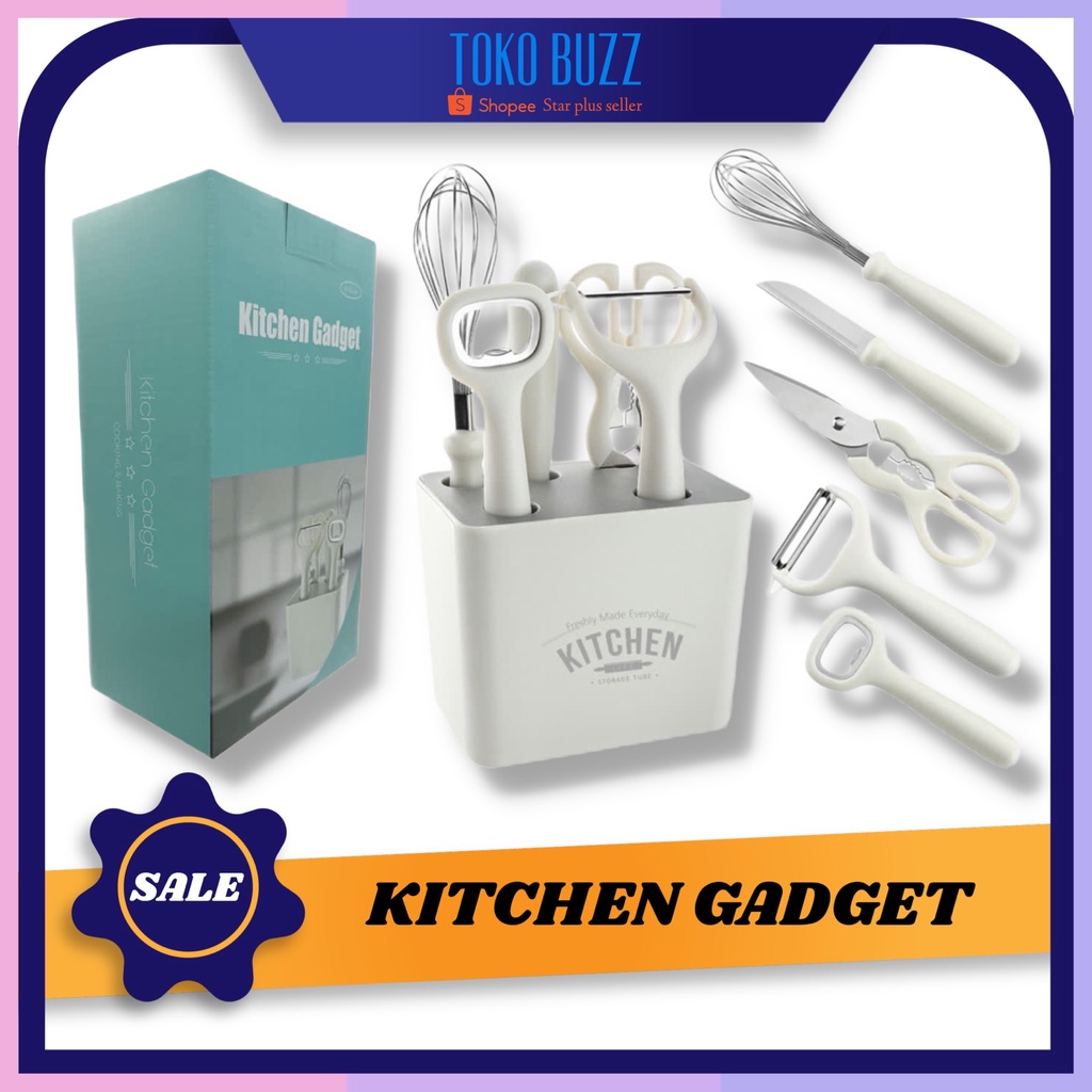 KITCHEN GADGET COOKING BAKING Tools 6 in 1 Pisau Gunting Alat Potong Dapur Masak