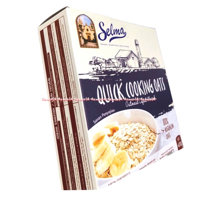 Selma Quick Cooking Oats 400gr Oatmeal Cepat Masak Cereal Sereal Bisa Dimasak Australian Oats Cereal Gandum Oat 400 gr