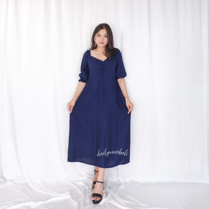 M~XXXL DRES YUCA Dres Wanita Korea Belahan Serut Bodycon Casual Kekinian Pesta Party Style Big size