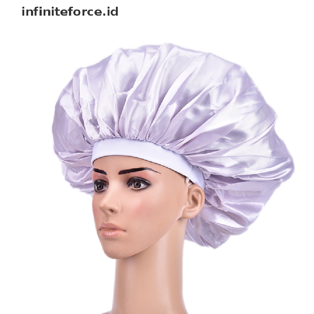 Infiniteforce.id Shower Cap Bahan Satin Anti Air Untuk Wanita