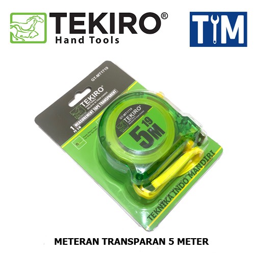 TEKIRO Meteran 5 M / Meteran Transparan 5 Meter / Meteran Tangan 5M