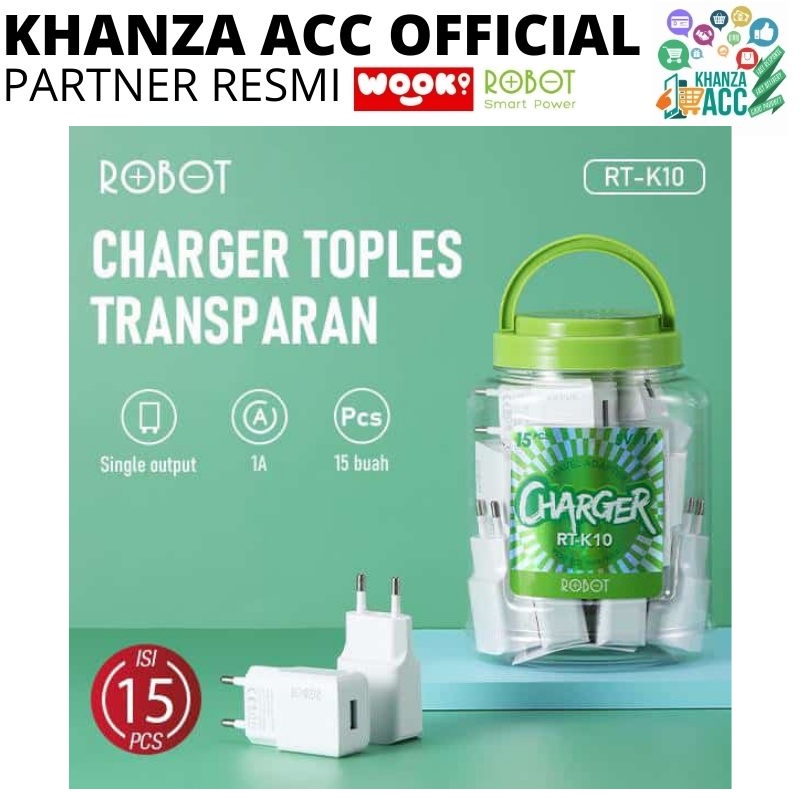 KHANZAACC ROBOT RT-K10 Charger Hp 1A Single Output ( ECER 1 Pcs )