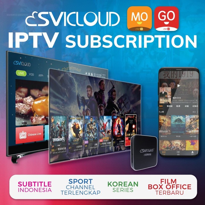 IPTV SVI GO LIFETIME PREMIUM CHANNEL DAN VOD - LIFETIME