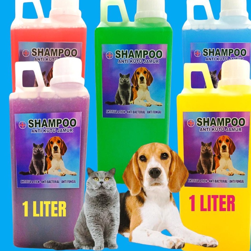 shampo  kucing dan anjing 1 liter anti kutu jamur dan bakteri