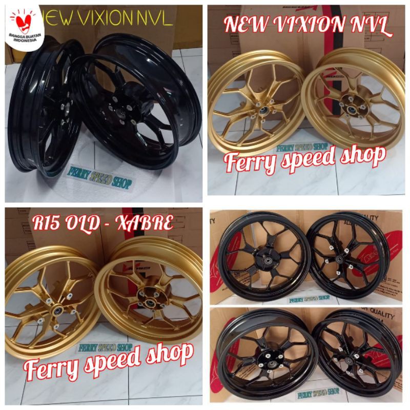 Velg Racing V Rossi R15 old Xabre & Vixion New Nvl / Pelek Racing V Rossi R15 old Xabre & Vixion Nvl