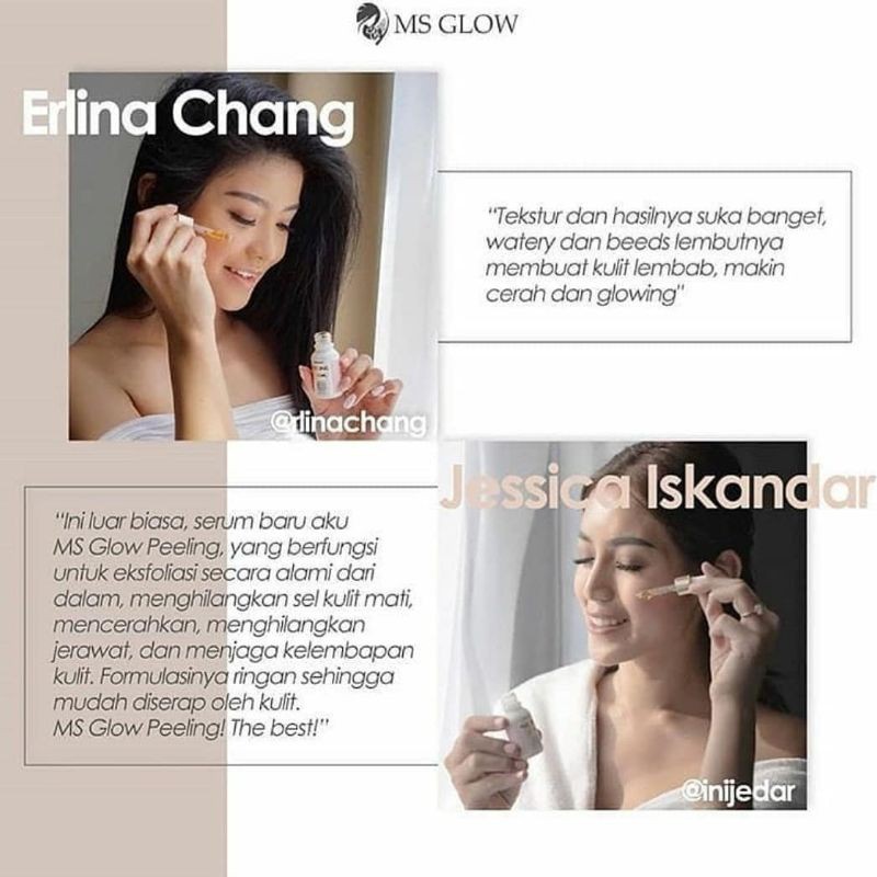 Peeling Serum Ms Glow / Pelling / Serum / Mencerahkan wajah / menghilangkan bekas jerawat / Original