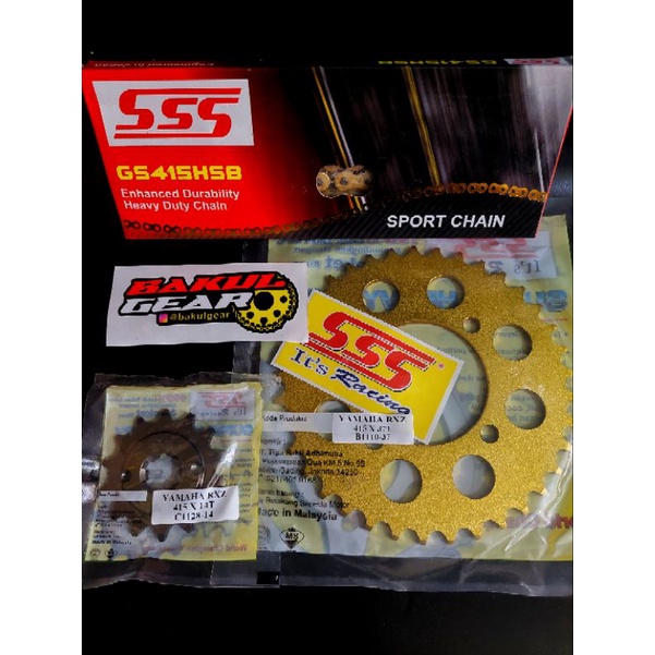 Gear set SSS RX King Jupiter Z Vega R Fiz R Force 1 ukuran 415-1