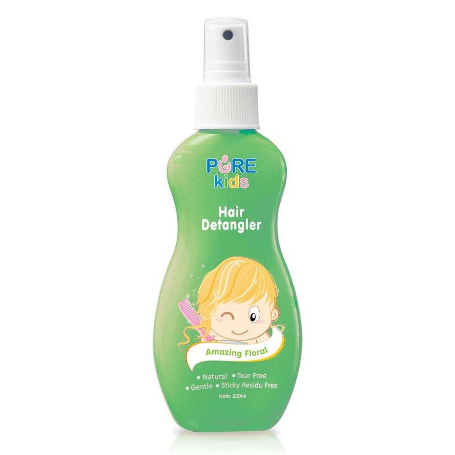 Pure Kids Hair Detangler Amazing Floral Hijau 200ml