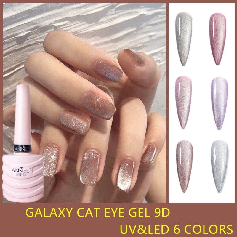 Pretty ANNIES Kutek Gel Milk Tea Spar Cat Eye UV LED/Nail Polish Art Gel Cat Eye/Cat Kuku