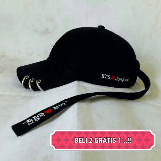 Topi K Pop Bordir Nama Custom Ring Metal Suka Shopee Indonesia