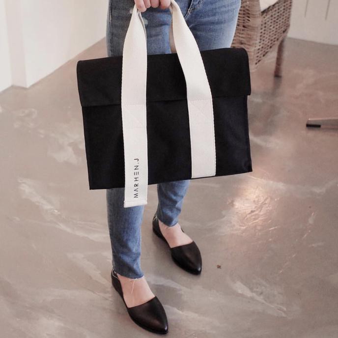 Barang Berkualitas TAS MARHENJ - Roy black bag (Ready Stock) ORIGINIL STOK TERBATAS